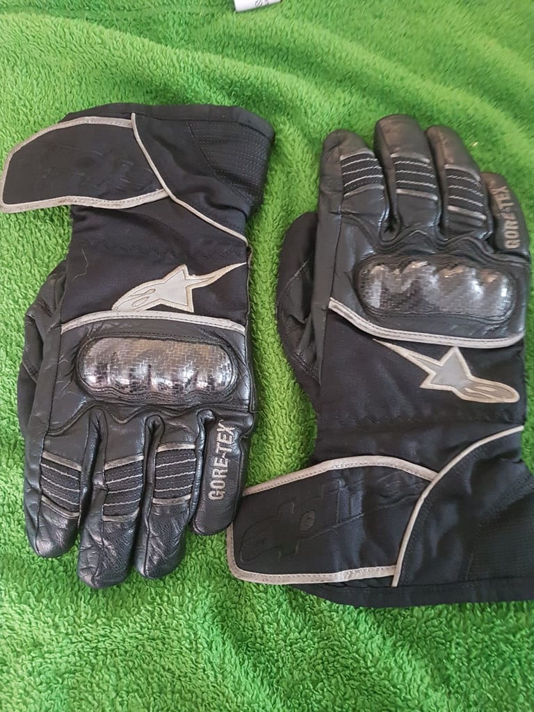image for Alpinestars Leather, textile and Gore tex motorcycle gloves