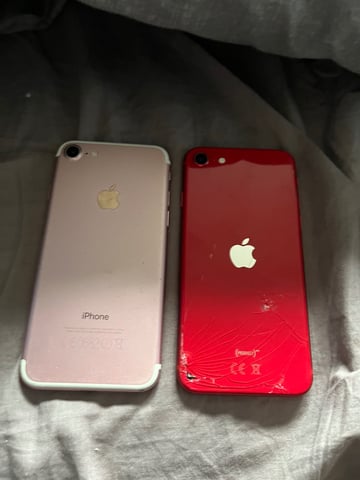 2x iPhones for Parts or Repair – iPhone (Red) iPhone (Rose
