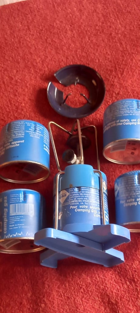 Camping Essentials Stove , Lantern, And Camping Bed  Mat All In Excellent Con