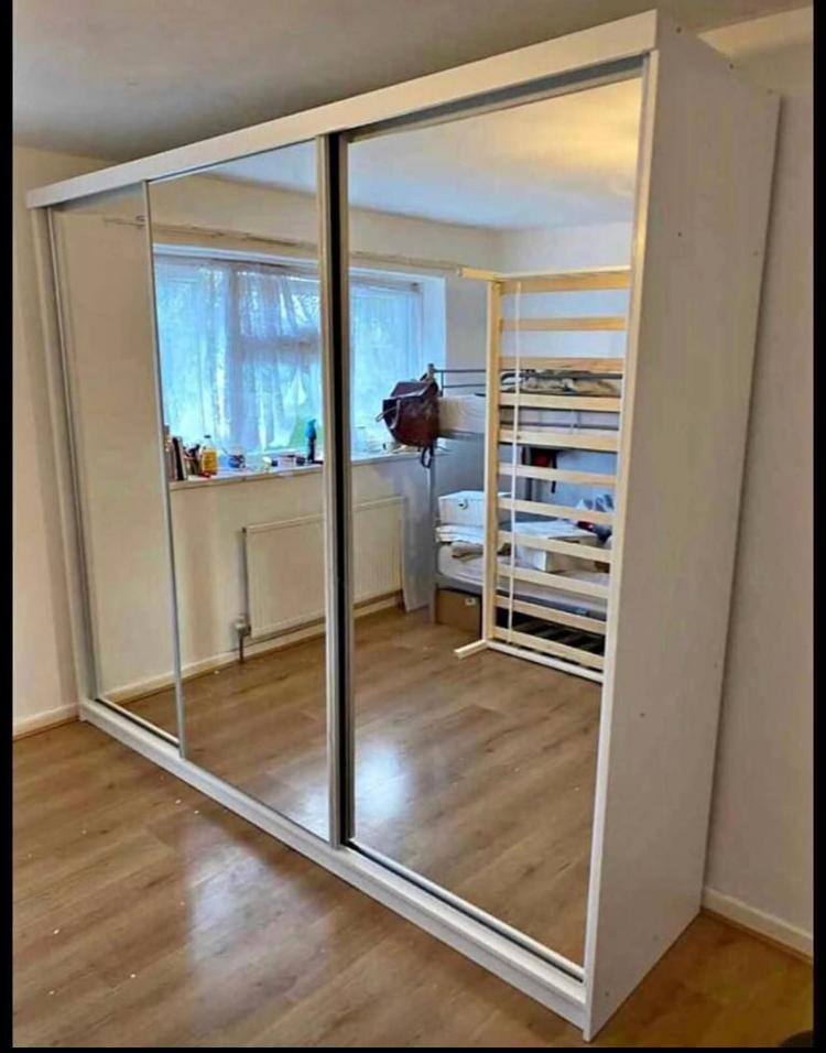 Stylish Sliding Wardrobe with Mirrors: Available in 2 or 3 Doors - Fast Delivery