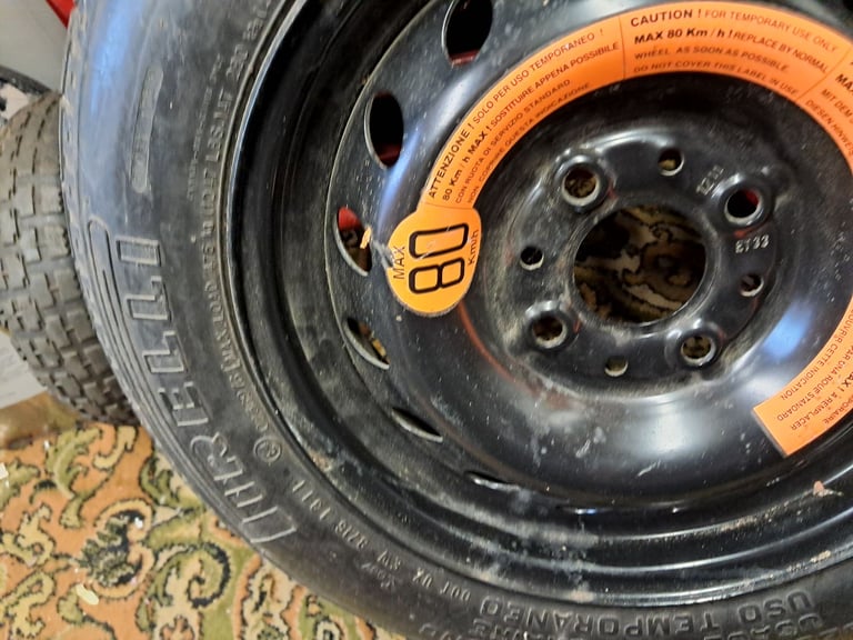 Fiat Panda new Spacesaver wheel From 61 plate never used