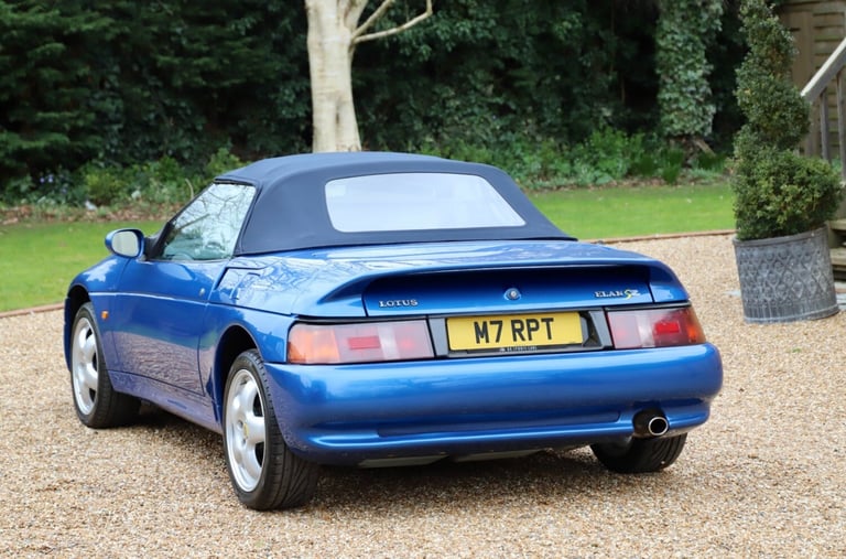Lotus Elan M100 S2, 1995. Pacific Blue metallic with full dark blue leather.