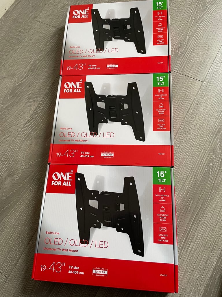 image for Tv brackets tilt 19-43 inch brand new x 3 