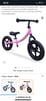 Kids pink banana balance bike 