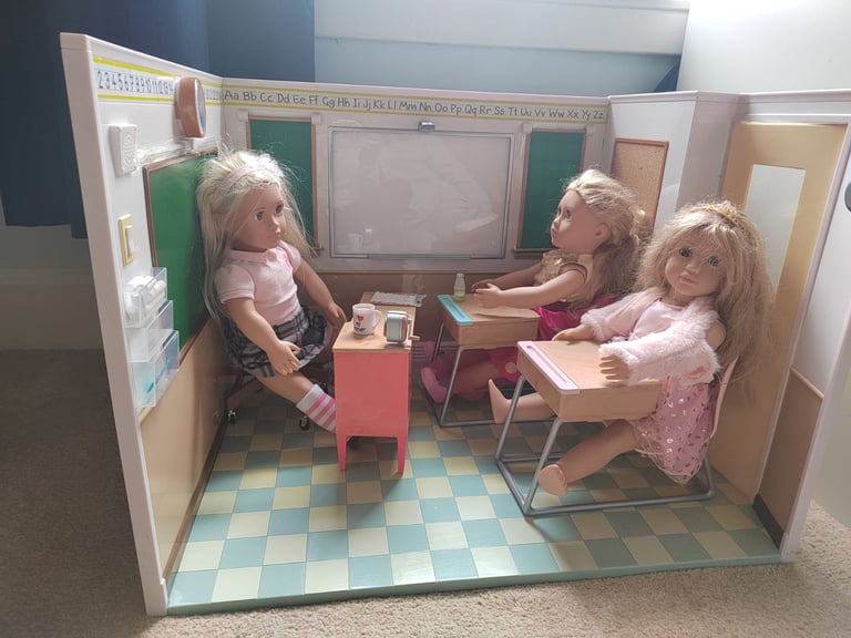 image for Our Generation Bundle, including School, Bunk Bed and 3 Dolls