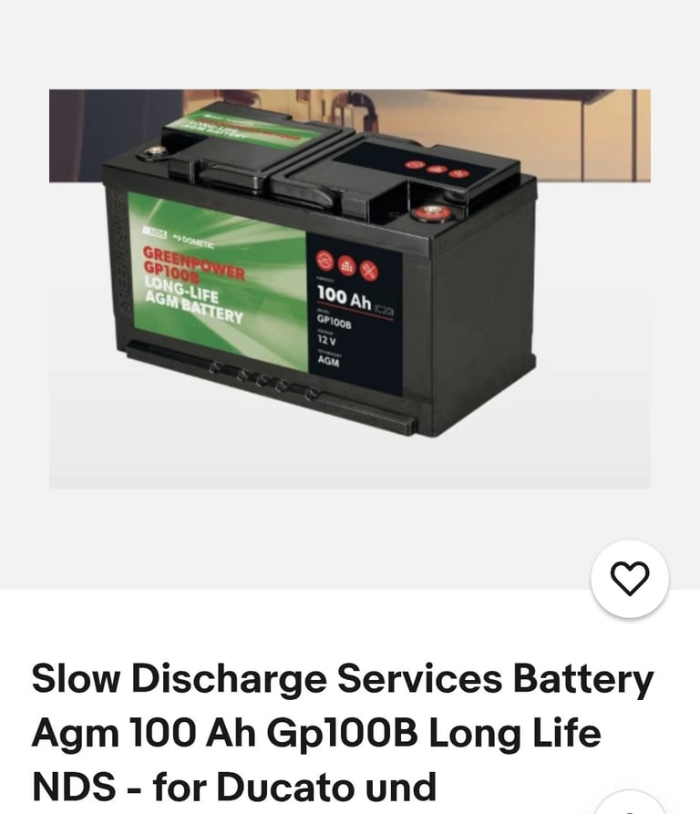 Dometic Green power 100ah 12volt Leisure battery 
