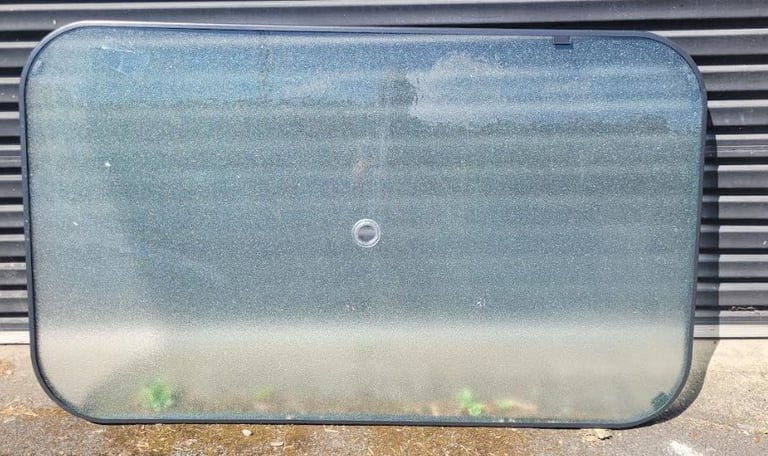 Glass garden tabletop with parasol hole but no legs - never used