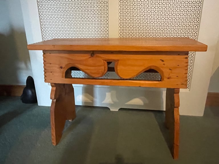 Two Pine Bedside Tables/Stools.