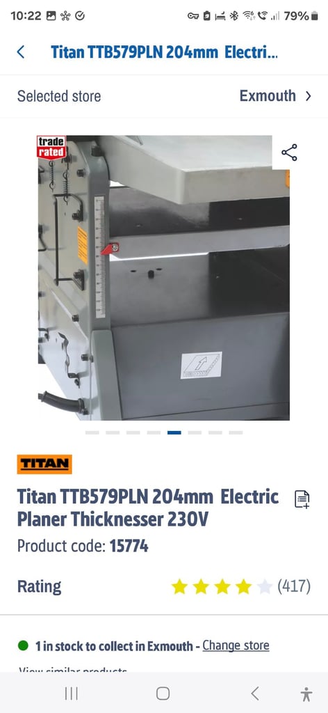 Titan planer thicknesser .