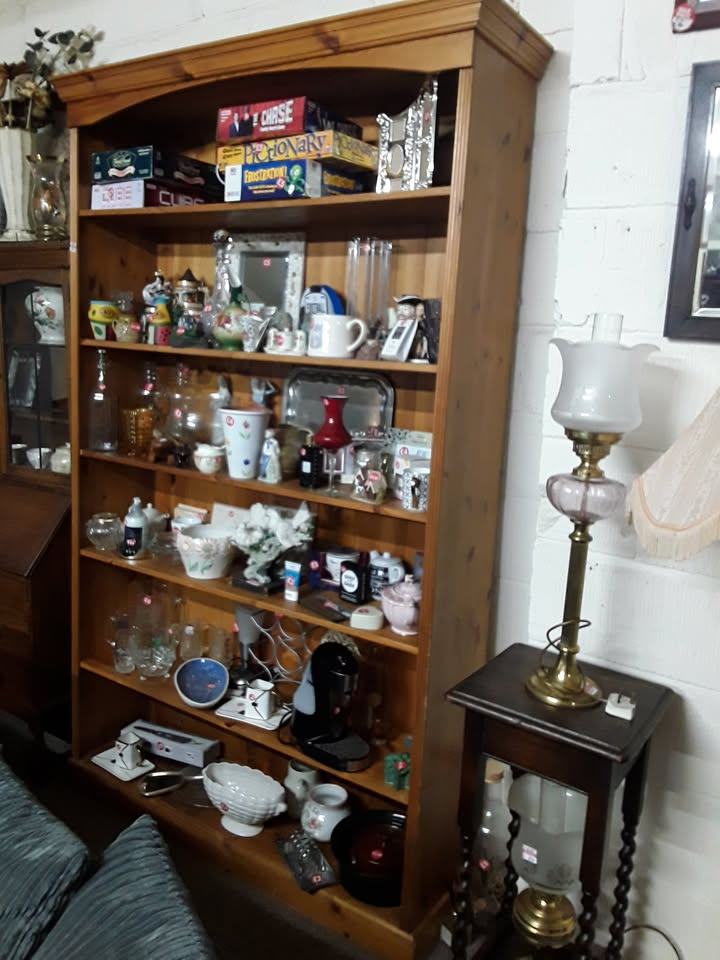 image for Huge solid panelled pine bookcase Copley Mill Low Cost Moves 2nd Hand Furniture STALYBRIDGE SK153DN