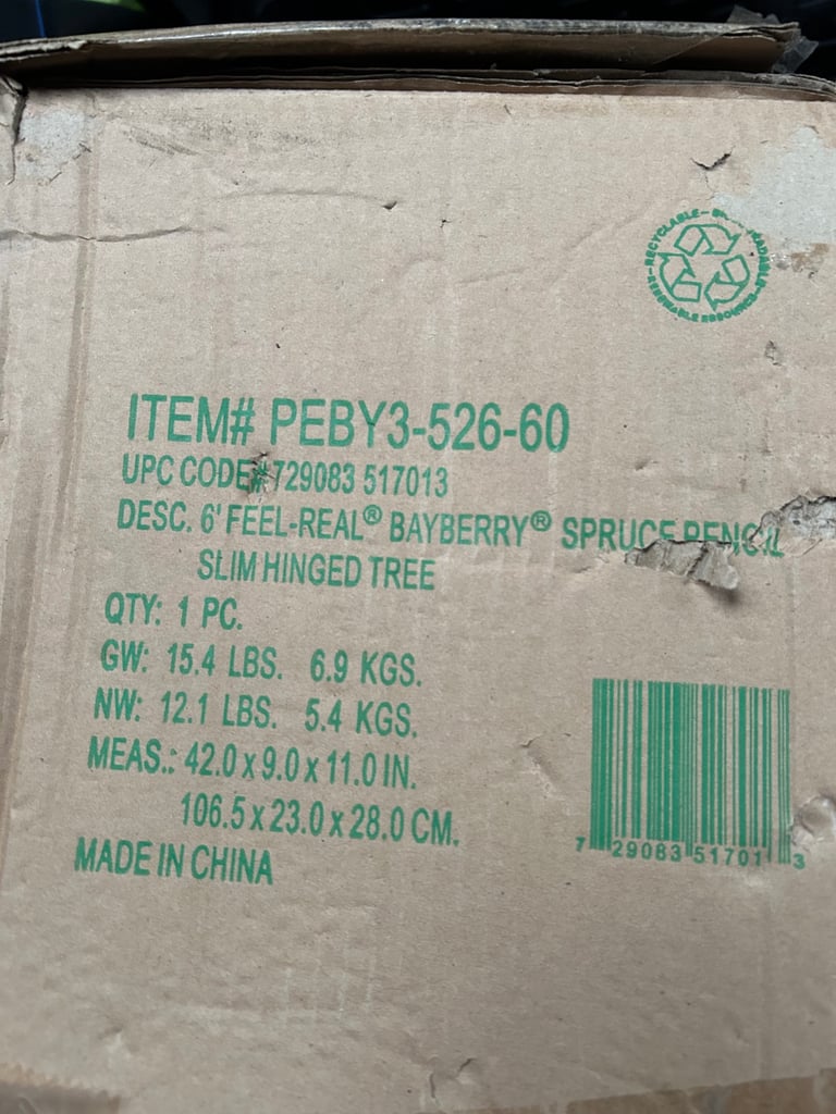 6ft Slim Christmas Tree - Feel Real Bayberry Spruce - Unlit