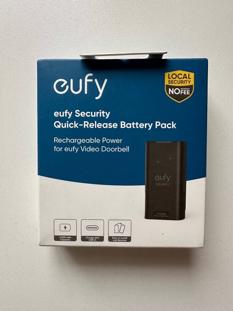 image for eufy Security Rechargeable Battery Pack with USB-C, Quick-Release Battery Pack,