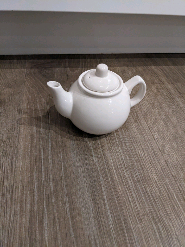 White porcelain teapot