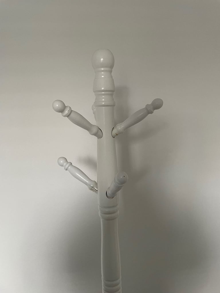 White Coat Stand - Wood