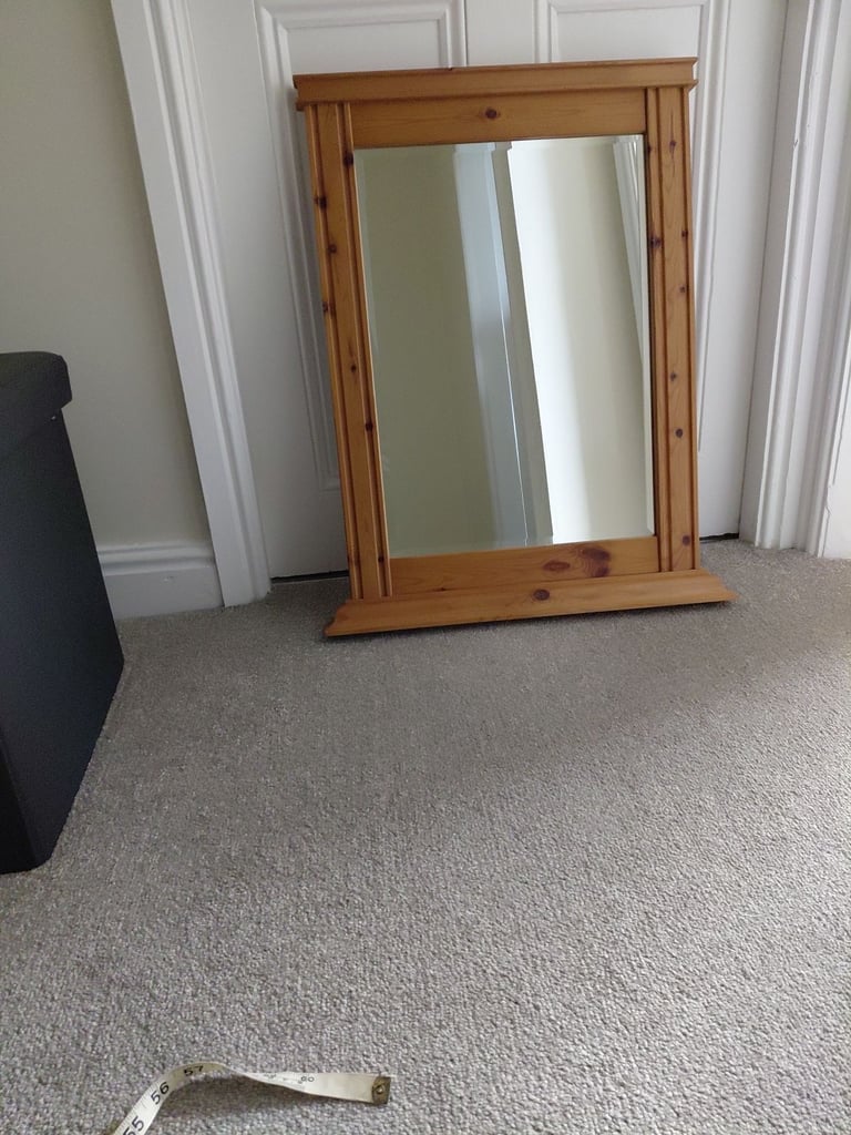 image for Pine framed mirror