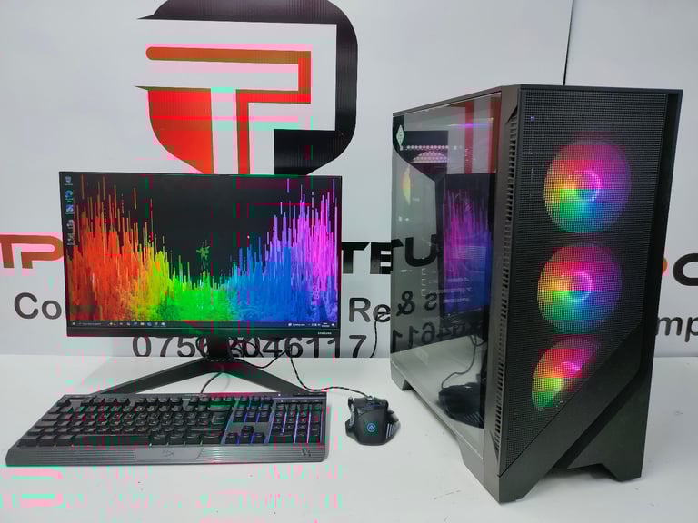image for Christmas Club Gaming Computer PC Setup Bundle | Intel i7 | 32GB RAM | RTX Graphics