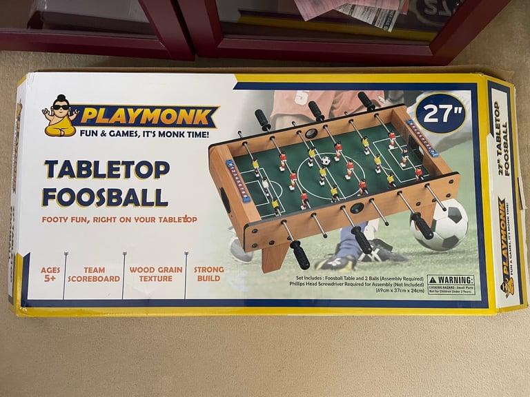 PLAYMONK Tabletop Foosball (27”)