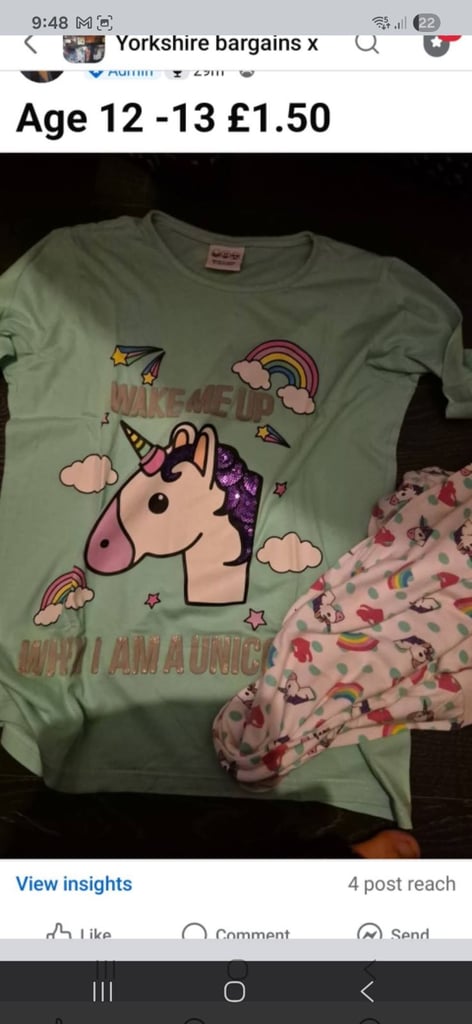 image for Night wear age 12-13 