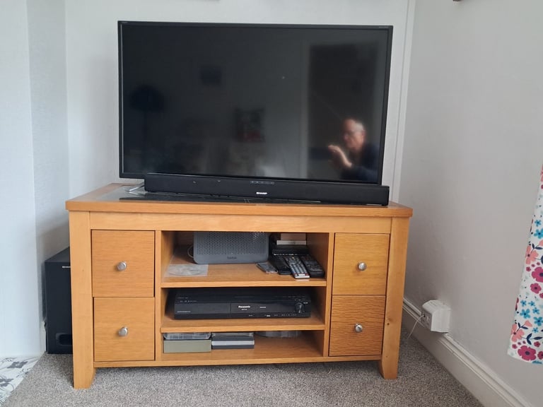 image for Sharp Aquos Tv and pine unit *REDUCED*