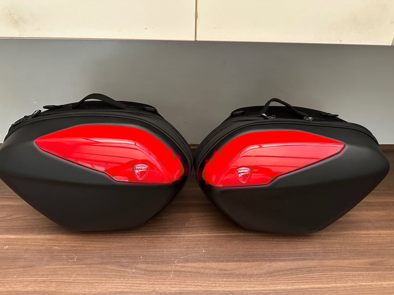 Genuine Ducati Semi Rigid Lightweight Side Panniers - Red 96781132B