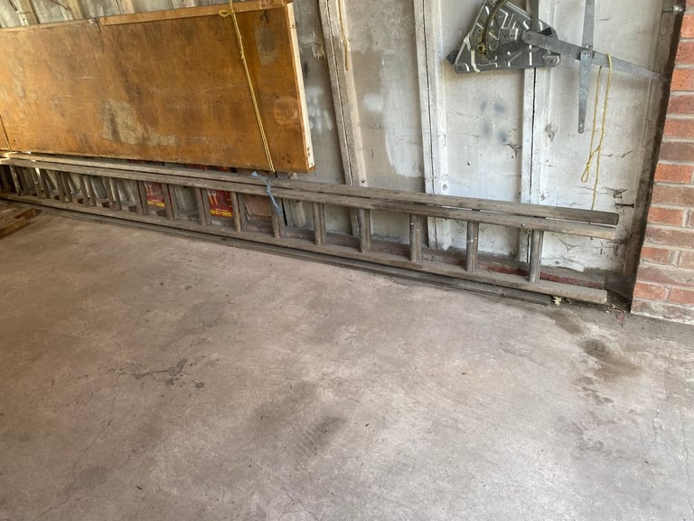 image for WOODEN EXTENSION LADDERS FOR SALE