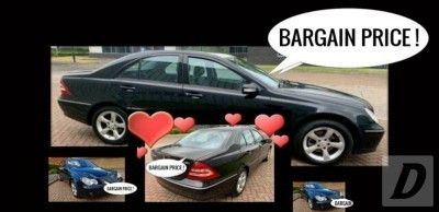 Mercedes Benz Merc Sports Kompressor C180K Automatic C Class Auto Cheap Black Salon Car.           