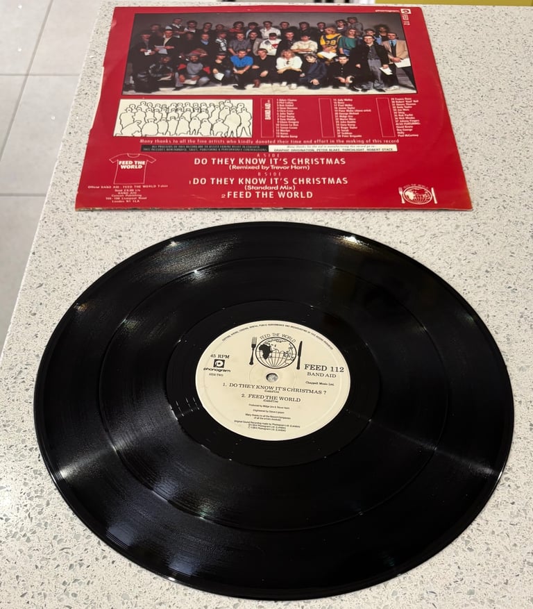 Band Aid Feel the World 12 inch vinyl 