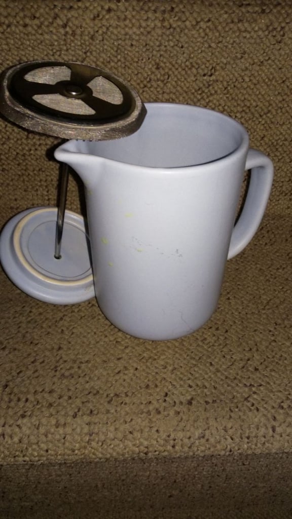 BRASS COFFEE POT MUGS FRENCH PRESS CAFETIERE 