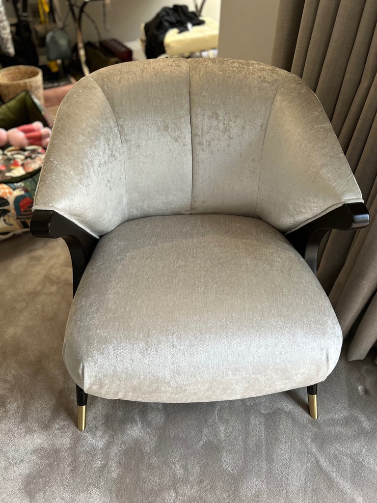 Eichholtz Pavone cream Boucle armchair rrp £1195