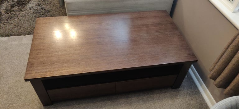 Solid Australian Oak Coffee Table with Drawers