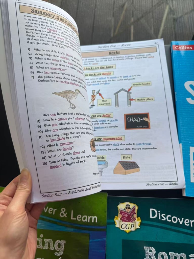 CGP & Collins KS2 Bundle - 5 Books (History, Geography, Science)