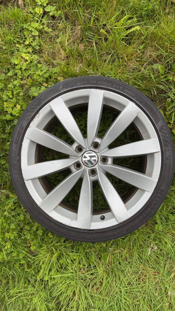 1 x VW LUGANO MK 3  19" INCH ALLOY WHEEL & TYRE