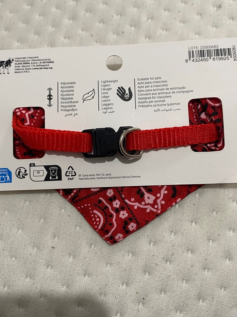 Small red dog bandana
