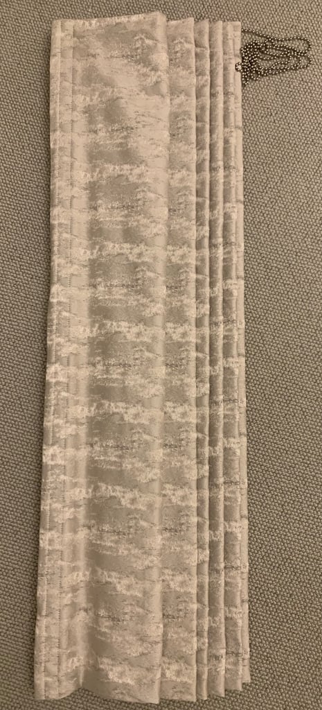 image for 2 Grey/Silver coloured Roman Blinds