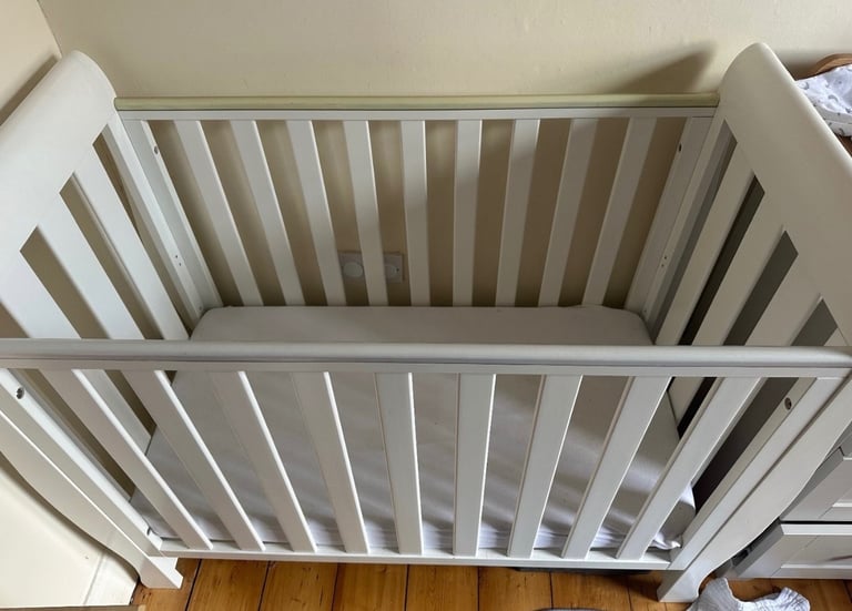 White Baby Cot - Reduced Price 