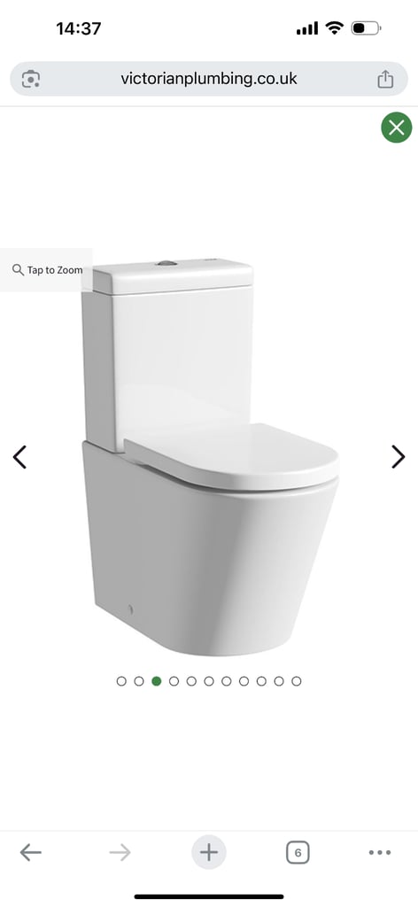 Mode Tate Rimless Close Coupled Toilet with Soft Close Seat