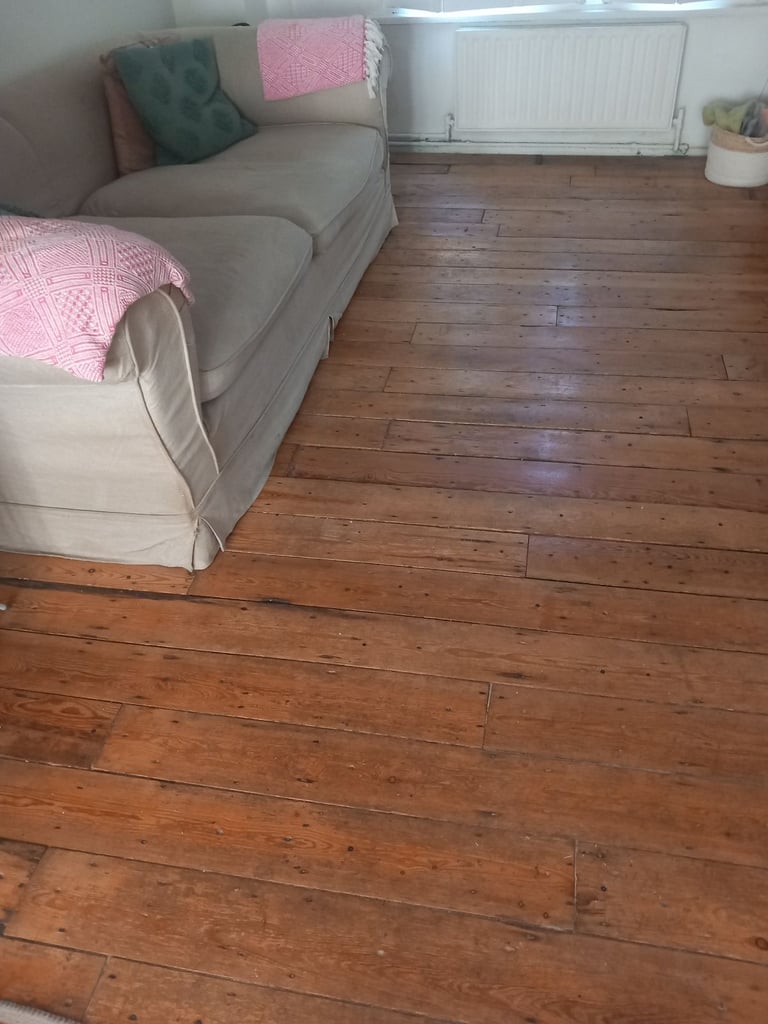 Pine floorboards 