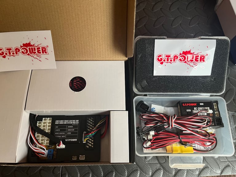 brand new GT POWER 1/14th SCALE TAMIYA TRUCK AND TRAILER LIGHT SOUND & VIBRATION SYSTEM.  