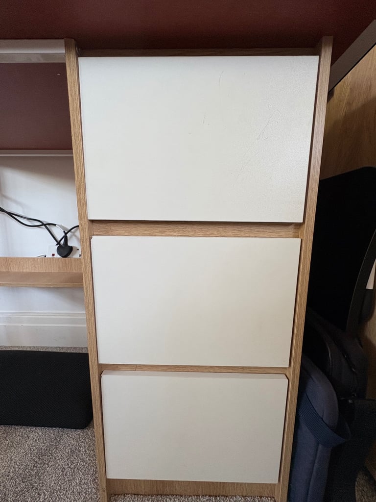 image for Modern Simple Style Rectangular Work Desk with Compartment Drawers