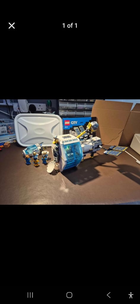 image for Luna space station with docking capsule 