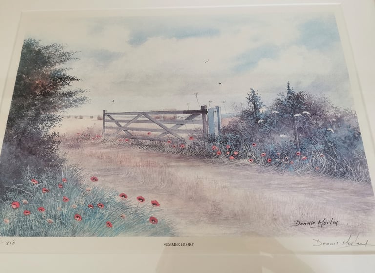 Dennis Morley Summer Glory Watercolour Framed, Signed & Numbered 