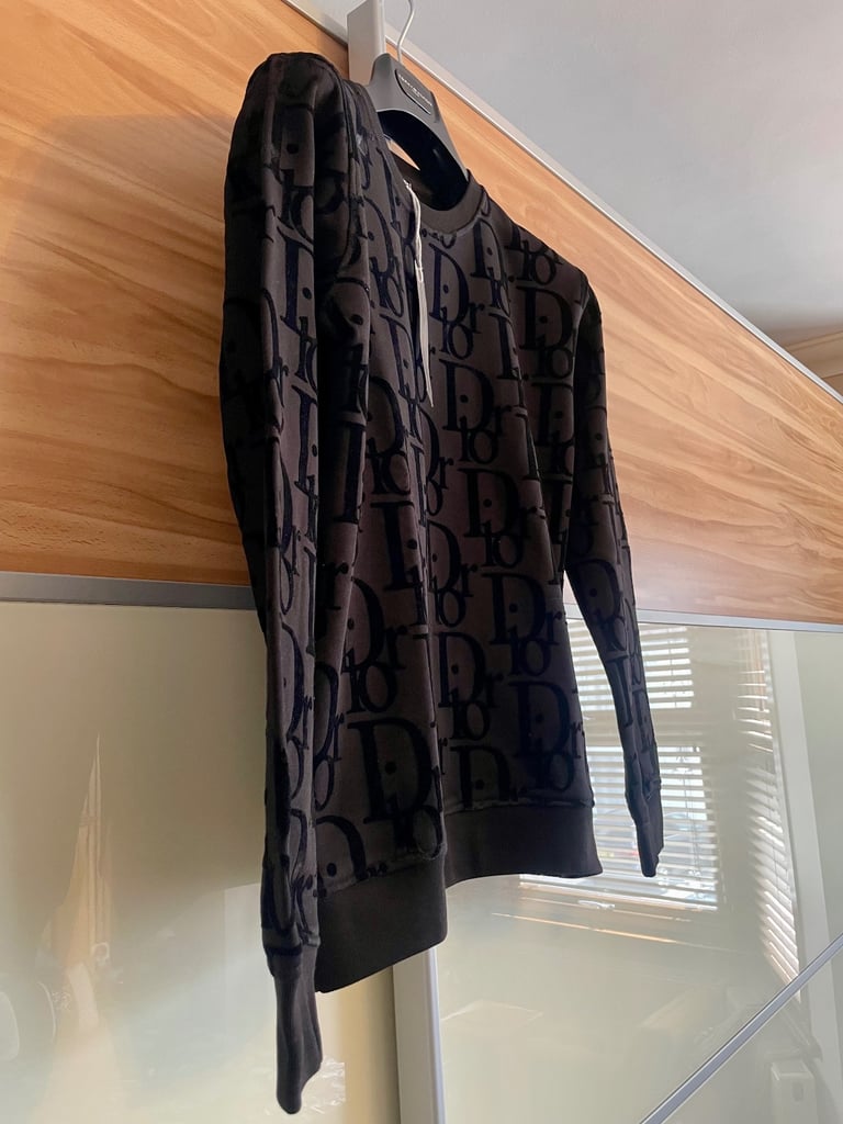 Dior Sweatshirt!!! All-over Velvet Embossed Design!