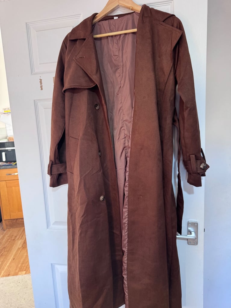 suede trench coat