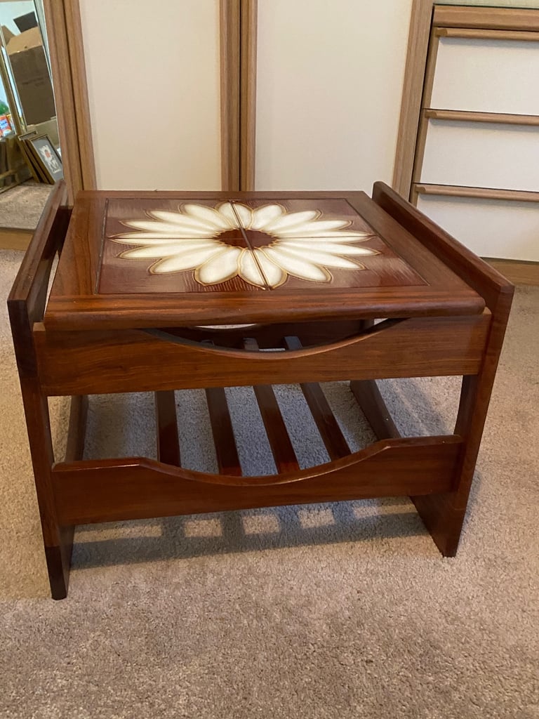 Vintage Mahogany Tiled Side/Coffee Table