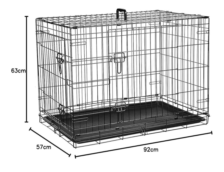 Cardys Folding Metal Dog Crate 