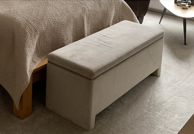 West Elm Nailhead Upholstered storage bench  