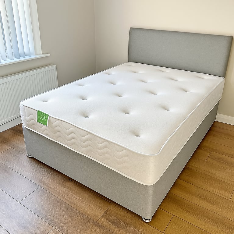 image for Soft Divan Bed with Mattress and Drawer Storage for Organized Sleeping Space
