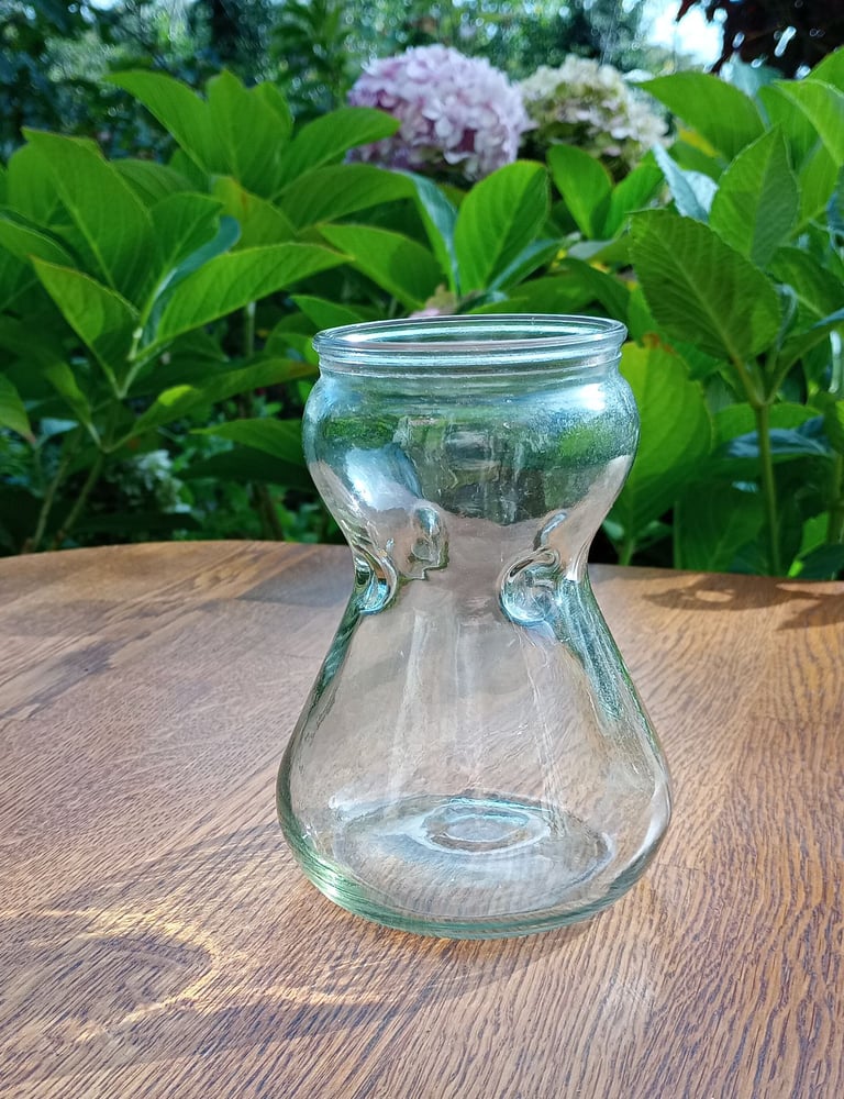 2 Vintage Glass Vases - Traditional Dutch Hyacinth Bulb & Twist Flower Vase