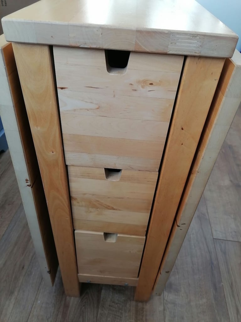 Solid birch IKEA table.