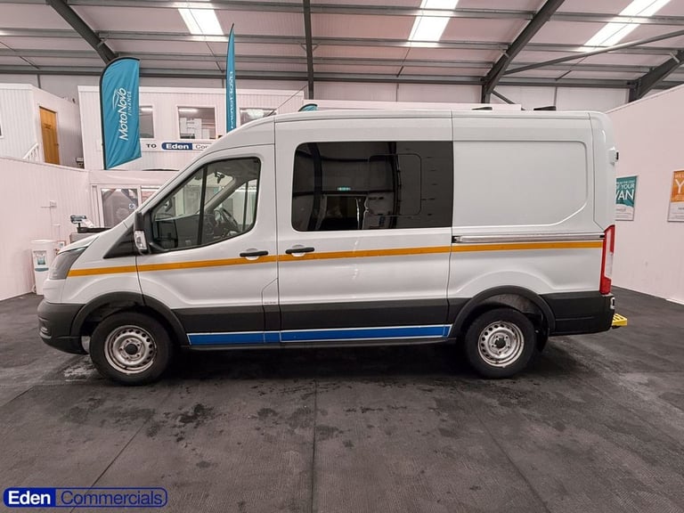 2021 21 FORD TRANSIT 2.0 350 ECOBLUE L2 H2 CREW WELFARE VAN MESS VAN 6 SEATER